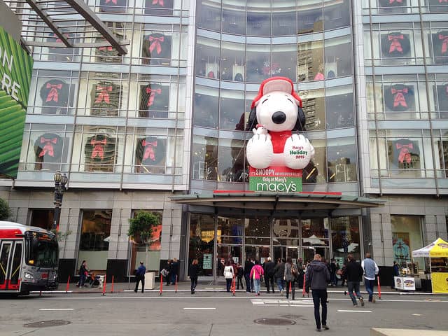 Macy's during the holiday season