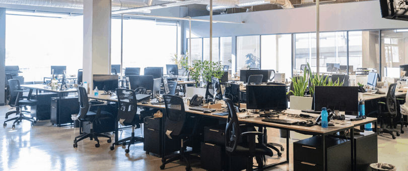 Any empty office, typical of the COVID-19 work-from-home world